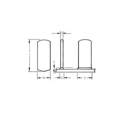 Rectangular Plain Weld Studs